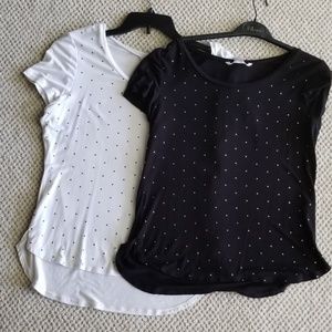 Peter Nygard – 2 Tops 1-White & 1- Black - Sz PM